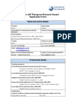 Jeff Thompson Research Application