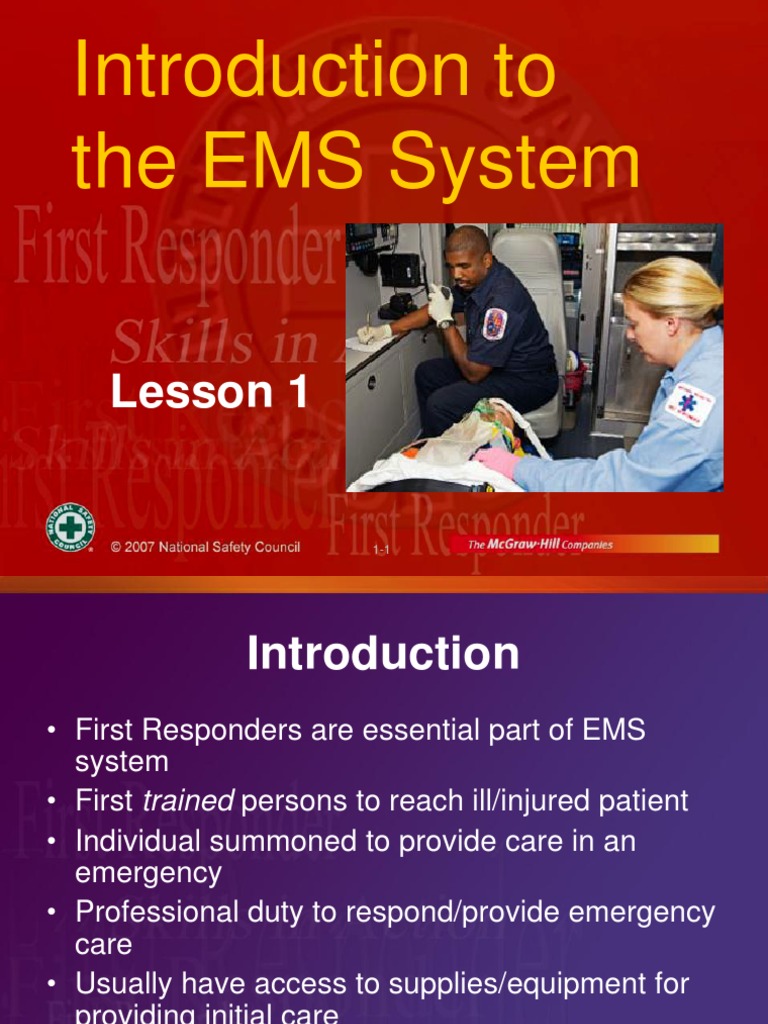 01 Introduction To Ems System Pdf Emergency Medical Services