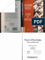 Theory of Knowledge - The 1913 Manuscript (Russell)