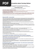 Download Courtesy Notice FAQ by BZ Riger SN134127803 doc pdf