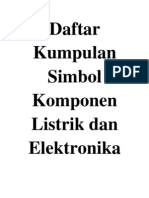 Daftar Kumpulan Simbol Komponen Listrik Dan Elektronik