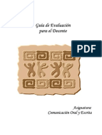 Guía de Evaluación de Comunicación Oral y Escrita PDF