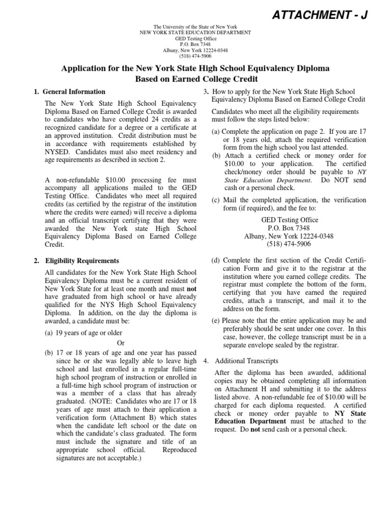 New York State High School Equivalency Diploma – SVWWW