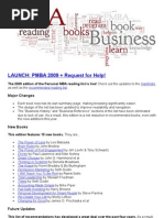 Download Personal MBA Reading List 2009 by Francois de Villiers SN13415360 doc pdf