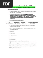 Documentation For UK Visa