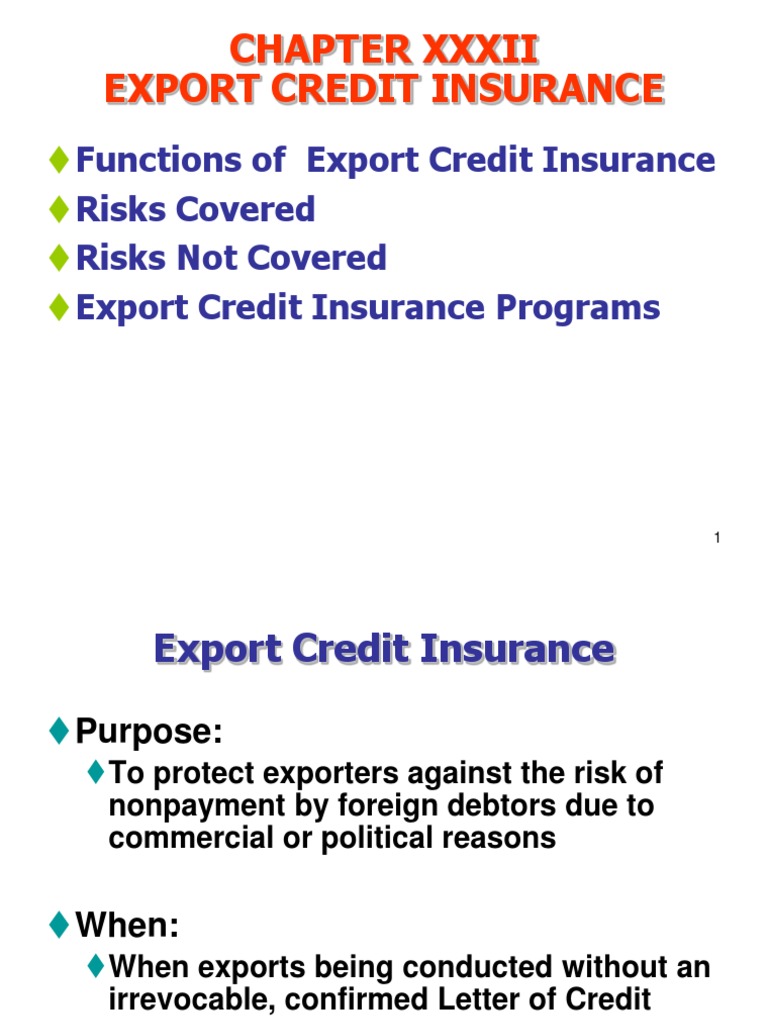 export credit insurance.ppt Insurance Credit (Finance)