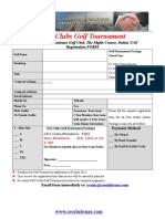 Registration Form Golf Package 2013