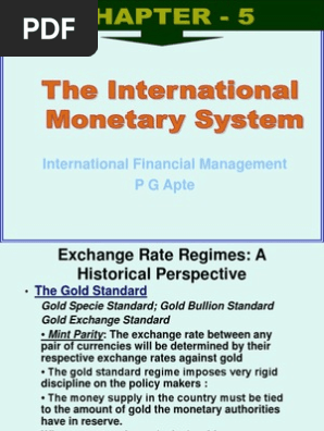 Chapter 5 Fixed Exchange Rate System Special Drawing Rights - 