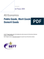 As Public Merit Demerit Goods