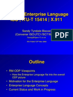 RM-ODP Enterprise Language ISO - ITU-T 15414 - X.911: Sandy Tyndale-Biscoe (Convener ISO/JTC1/SC7/WG17)
