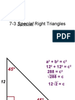 7-3 Special Right Triangles