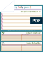 Daily Goals Checklist