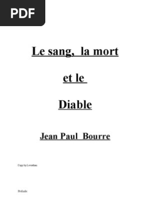 Bourre Jean Paul Le Sang La Mort Et Le Diable Pdf