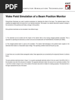 Wake Field Simulation of a Beam Position Monitor