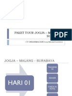 Paket Tour Jogja Malang Surabaya