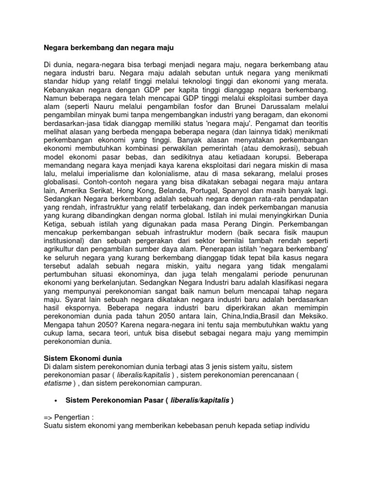 Masalah Negara Berkembang Pdf