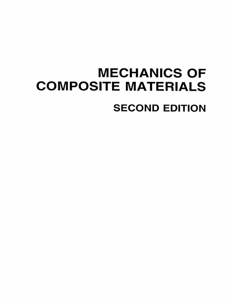 Mechanics of Composite Materials RM JONES Materials Nature