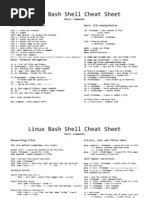 Linux Bash Shell Cheat Sheet: Basic Commands Basic Terminal Shortcuts Basic File Manipulation