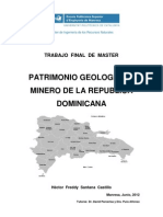 Patrimonio Geologico y Minero de La Republica Dominicana