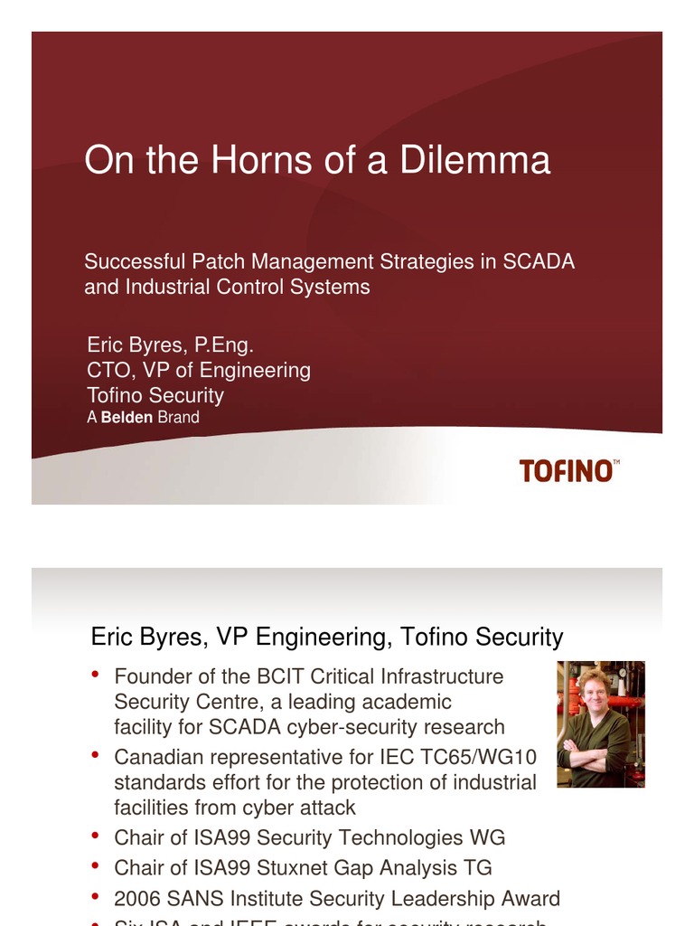 SCADA Patch Management Strategies | PDF | Scada | Computer Security