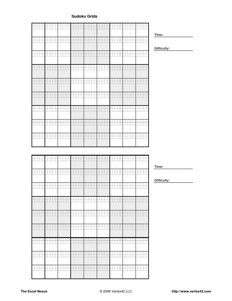 blank sudoku grid