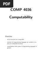 COMP 4036 Computability