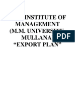 Export Plan