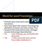 Word For Word Translation