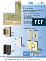 Maxum Series: Heavy Duty Solid Forged Brass Shower Door Hinges With Square Corners and Edges