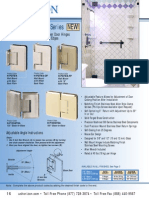 Adjustable Premier Series New!: Adjustable Solid Forged Brass Shower Door Hinges With Rounded Corners and Beveled Edges