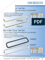 Single Mount Tubular Towel Bars: 3/4" (19 MM) Diameter Thru-Glass Towel Bars Available With or Without Style Washers