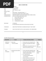 Daily Lesson Plan Maths