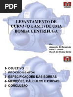 Levantamento de curva de Bombas Centrífugas