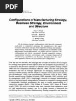 Configurations of Manufacturing Strategy