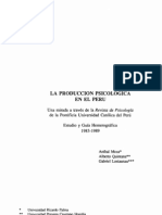 La Producción Psicológica en El Perú - Anibal Meza