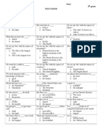 Definite Zero Article Test