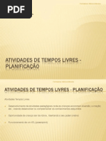 Atividades de tempos livres - planificação