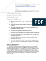 Information Literacy Unit Plan