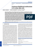 Application Ofmaximum Likelihoodmultivariate