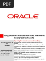 Download Using Oracle BI Publisher to Create JD Edwards Enterprise One Reports by dienguis8631 SN13427210 doc pdf