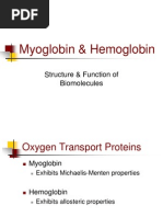Myoglobin & Hemoglobin: Structure & Function of Biomolecules | PDF