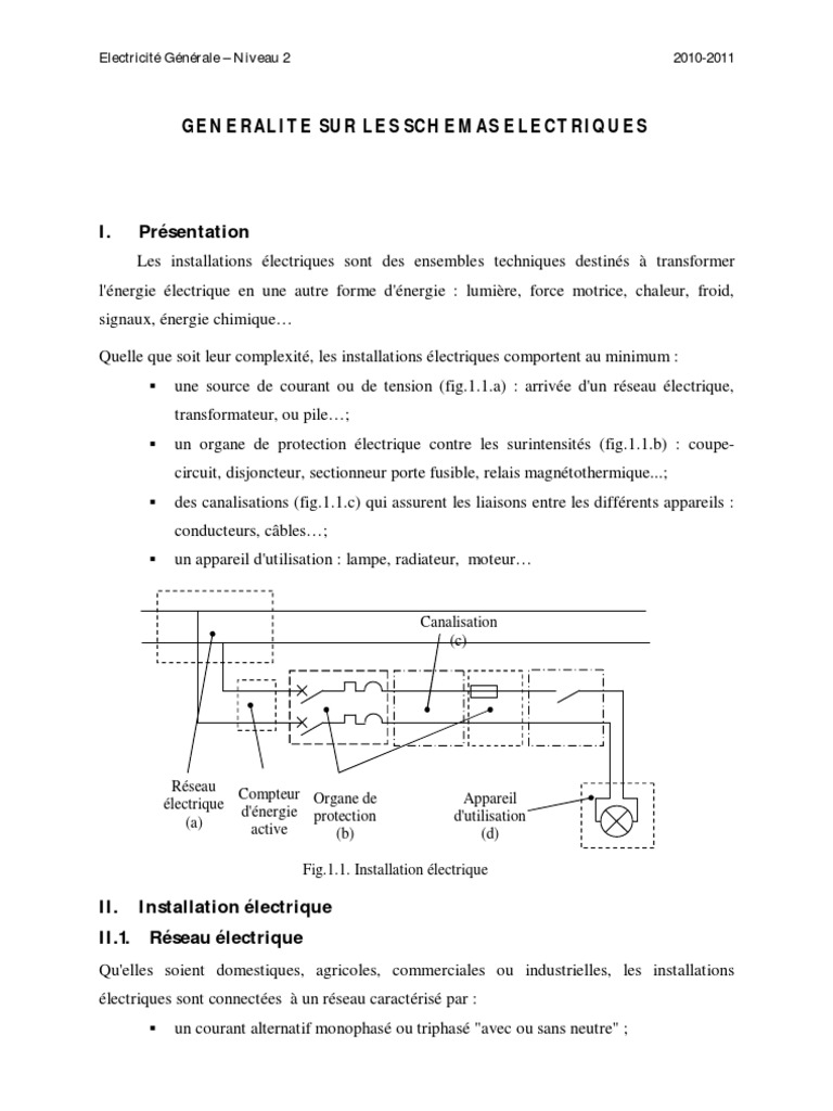 Introduction aux Schémas Électriques | PDF | Réseau électrique ...