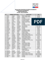 Concurso de Becas para Pasantías de Perfeccionamiento Técnico en El Extranjero Convocatoria 2012 Estado: Seleccionados