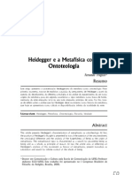 Heidegger e A Metafisica Como Ontoteologia
