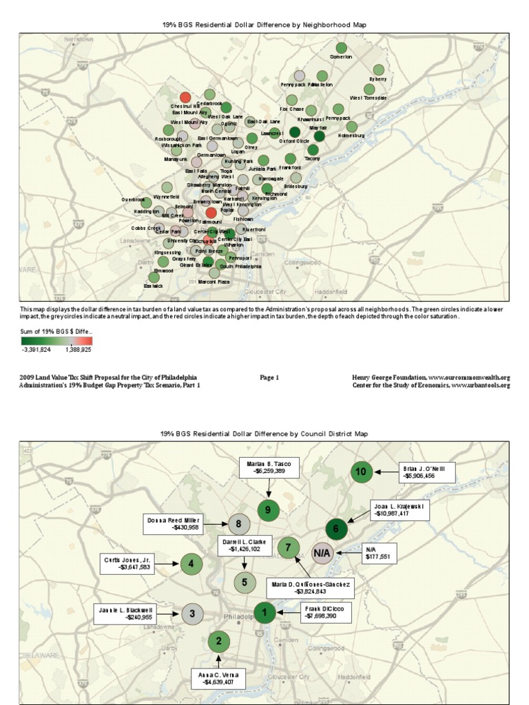 2009 Philadelphia Land Value Tax Budget Gap Shift Part 1 PDF