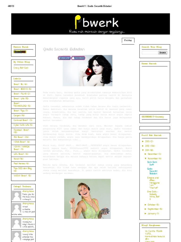 Lawak Gadis Secantik Bidadari Pdf