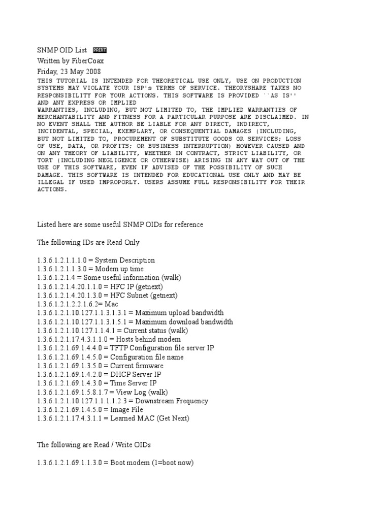 Snmp Oids List : List of Useful SNMP OIDs for Switch Monitoring – QHKZIE