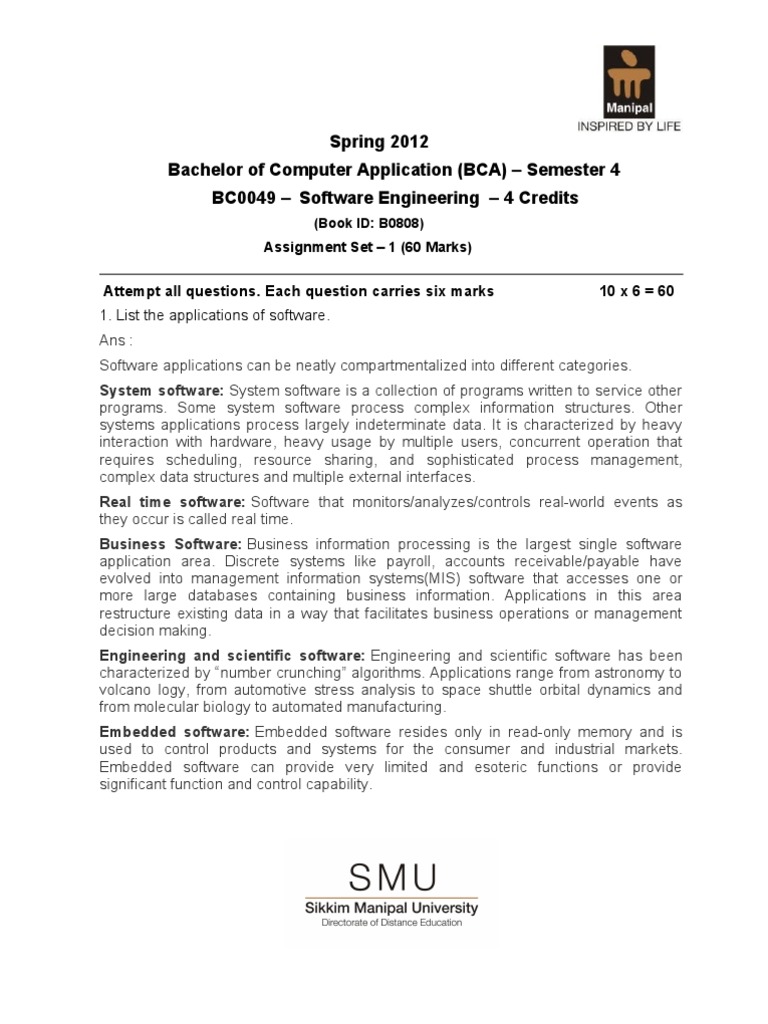 BC0049 Software Engenering | PDF | Software Testing | Component Based ...