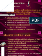 Miscarea Rectilinie Uniforma Si Variata