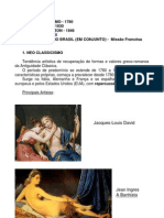 Apostila 1-Neo Classicismo Romantismo Escola Barbizon Realismo Brasil